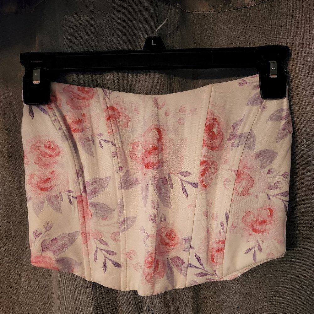 NWOT Corset Floral Top